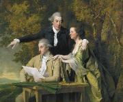 Portrait of Rev D'Ewes Coke, his wife Hannah and Daniel Parker Coke Joseph wright of derby